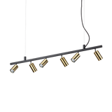 Lámpara colgante Ideal Lux Dynamite latón 6 luces 168W Ø115,5cm 244648