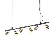 Lámpara colgante Ideal Lux Dynamite latón 6 luces 168W Ø115,5cm 244648
