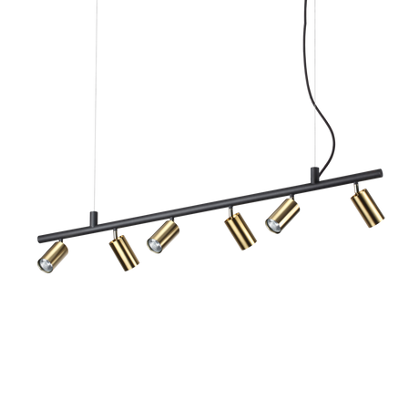 Lámpara colgante Ideal Lux Dynamite latón 6 luces 168W Ø115,5cm 244648