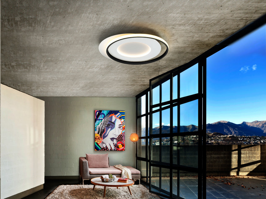 Plafón Schuller Limbos LED blanco y negro 4000K 245142