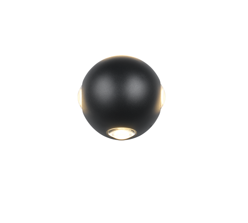 Aplique de exterior Trio Avisio LED 4 luces negro mate 3000K arriba y abajo IP54 246760432 - vista 4