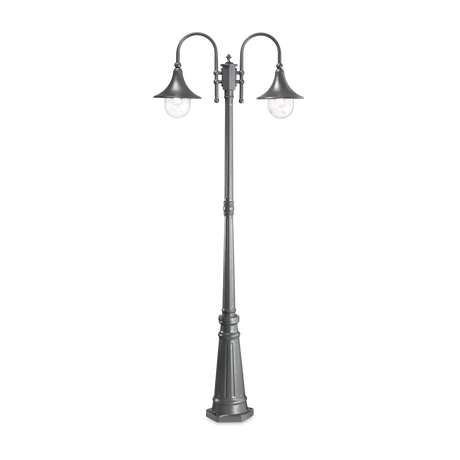 Lámpara de pie Ideal Lux Cima antracita 2 luces 104W 216cm 246833