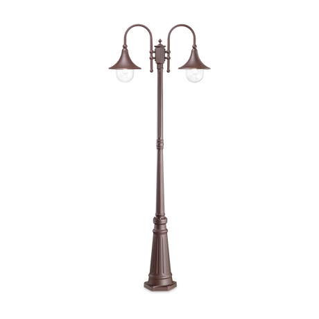 Lámpara de pie Ideal Lux Cima marrón café 2 luces 104W 216cm 246840
