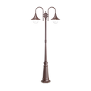 Farola de exterior Ideal Lux Cima 2 luces 216cm E27 marrón café — ref. 246840 (1)