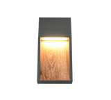 Trio SALMON Aplique de exterior IP44 negro madera 246960135