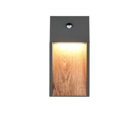 Aplique de exterior Trio Salmon LED wood imitation 3000K regulable IP44 33cm 246