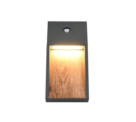 Aplique de exterior Trio Salmon LED wood imitation 3000K regulable IP44 33cm 246
