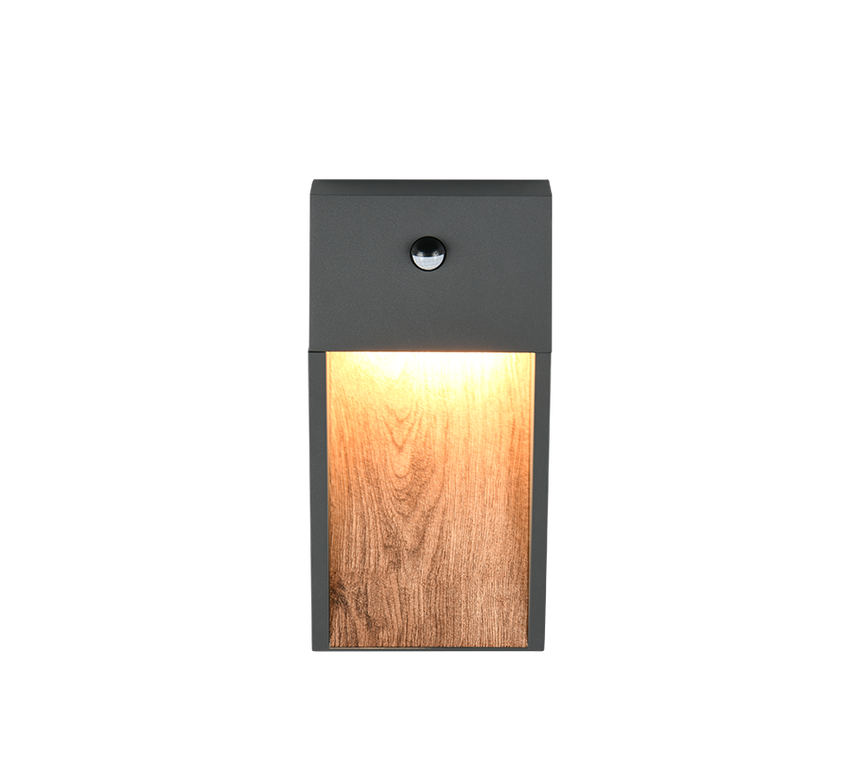 Aplique de exterior Trio Salmon LED wood imitation 3000K regulable IP44 33cm 246