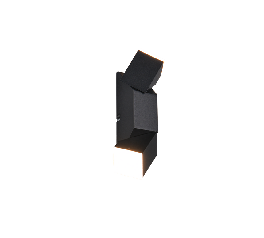 Aplique de pared Trio Raglan LED negro mate 3000K 248510232