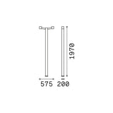 Farola de exterior Ideal Lux Clio 2 luces IP44 197cm E27 antracita — ref. 249490 (2)