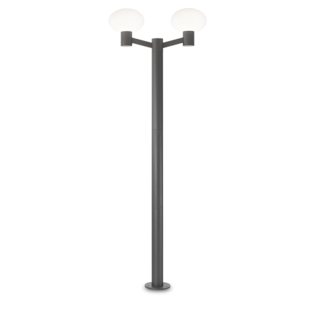 Farola de exterior Ideal Lux Clio antracita 2 luces 84W IP44 197cm 249490