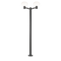 Farola de exterior Ideal Lux Clio 2 luces IP44 197cm E27 antracita — ref. 249490 (1)