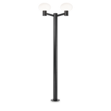 Farola de exterior Ideal Lux Clio negro 2 luces 84W IP44 197cm 249520