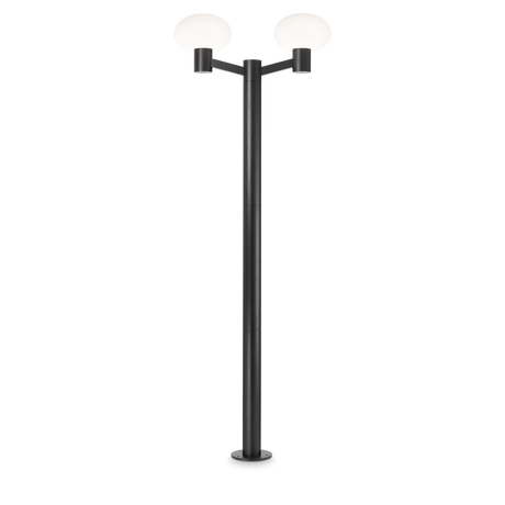 Farola de exterior Ideal Lux Clio negro 2 luces 84W IP44 197cm 249520
