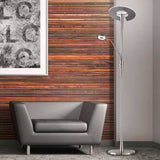 Trio Quebec Lámpara de pie LED de metal níquel mate 422710307