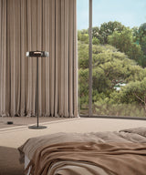 LedsC4 Pie de salón Levels 1 luz Ø42cm LED 17 Push negro 25-A001-05-12