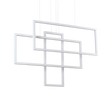 Lámpara colgante Ideal Lux Frame blanco LED 93W Ø102,5cm 253589