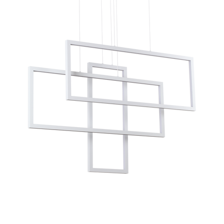 Lámpara colgante Ideal Lux Frame blanco LED 93W Ø102,5cm 253589