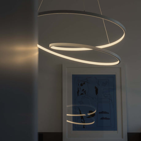 Lámpara colgante Ideal Lux Oz LED 52W 3000K Ø80cm blanco — ref. 253664 (5)
