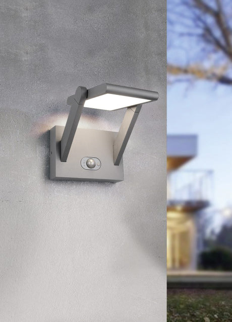 Aplique de exterior Trio Malawi LED antracita solar CCT regulable IP65 253769142