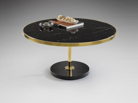Mesa de centro Schuller Dekala dorado y negro acero 45cm vista 3