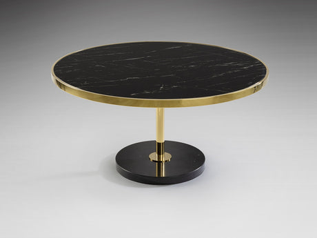 Mesa de centro Schuller Dekala dorado y negro acero 45cm vista 4
