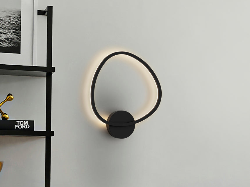 Lámpara aplique de pared Schuller Opalis LED negro 3000K 259033