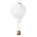 Lámpara colgante Ideal Lux Dream Big blanco cristal y tela 42W Ø42cm 261195