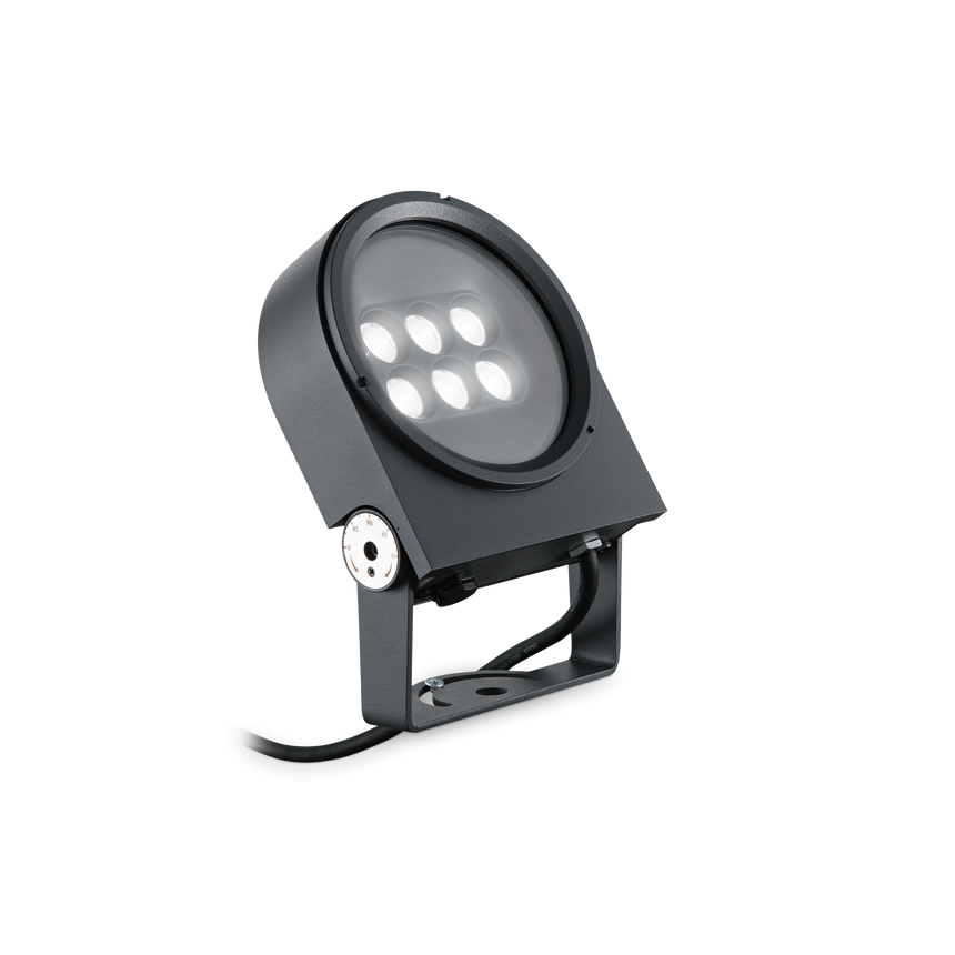 Proyector de exterior Ideal Lux Ulex antracita LED 15W IP65 Ø13cm 261294