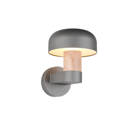 Aplique de exterior Trio Fraser imitación madera IP54 262560135