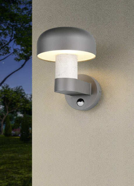 Aplique de exterior Trio Fraser LED concrete look 3000K IP54 262560178