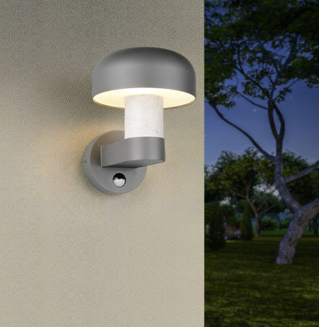Aplique de exterior Trio Fraser LED concrete look 3000K IP54 262569178