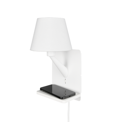 Aplique de pared Trio Comfort LED blanco mate 2700K 31cm 262670131