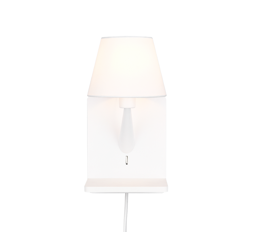 Aplique de pared Trio Comfort LED blanco mate 2700K 31cm 262670131
