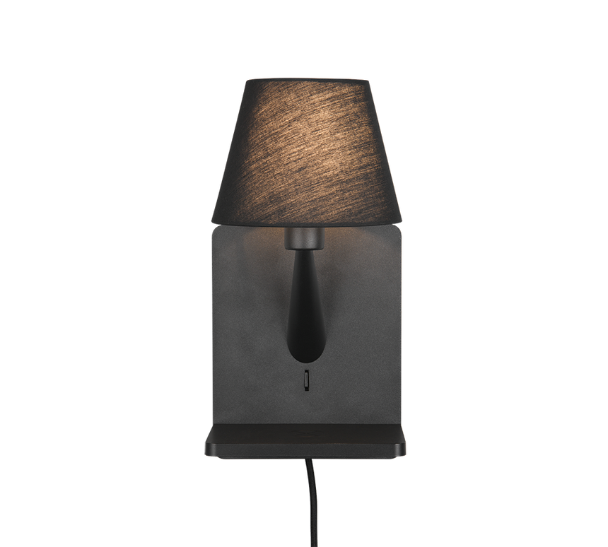Aplique de pared Trio Comfort LED negro mate 2700K 31cm 262670132