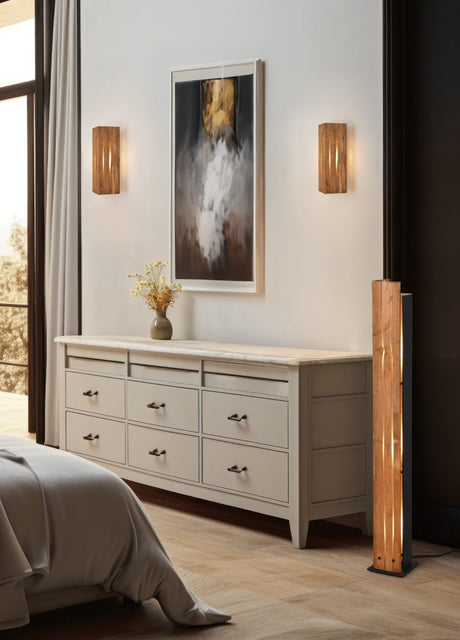 Aplique de pared Trio Karuni LED natural finish 2700K 263300130