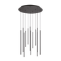 Lámpara colgante Ideal Lux Look negro LED 12 luces 19W Ø60cm 263434