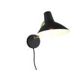 Aplique de pared Trio Traveller negro y dorado 38cm 263470180