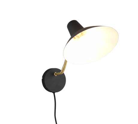 Aplique de pared Trio Traveller negro y dorado 38cm 263470180 - vista 2