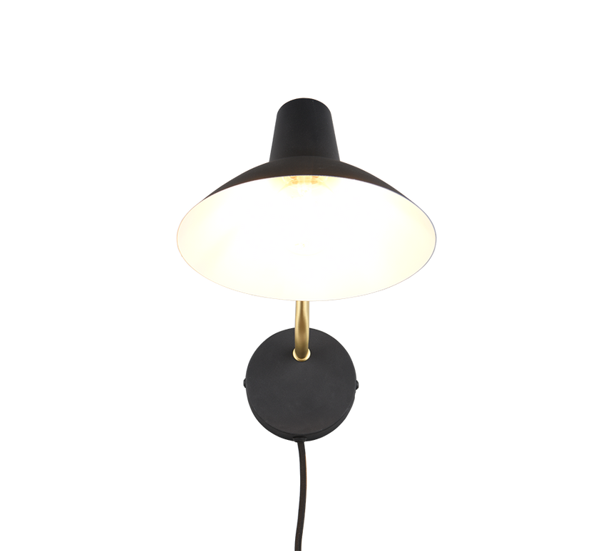 Aplique de pared Trio Traveller negro y dorado 38cm 263470180 - vista 4