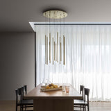 Lámpara colgante Ideal Lux Look LED 12 luces 19W Ø60cm 3000K latón — ref. 263663 (2)