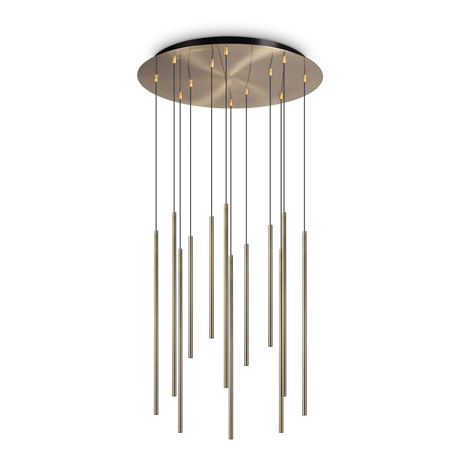 Lámpara colgante Ideal Lux Look latón LED 12 luces 19W Ø60cm 263663