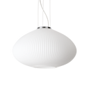 Lámpara colgante Ideal Lux Plisse' cristal Ø45cm E27 cromo — ref. 264523 (1)