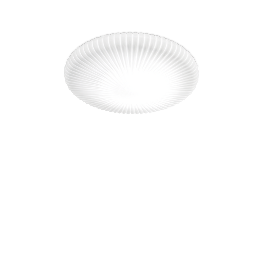 Plafón de techo Ideal Lux Atrium blanco cristal LED 29W Ø55cm 265841