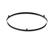 Plafón de techo Ideal Lux Oracle Slim negro LED 53W 3000K Ø90cm 266022