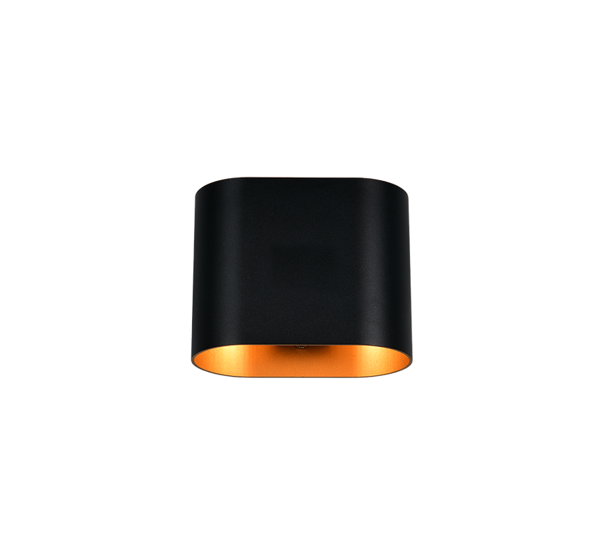 Aplique de pared Trio Alani LED negro y dorado 3000K 266100180