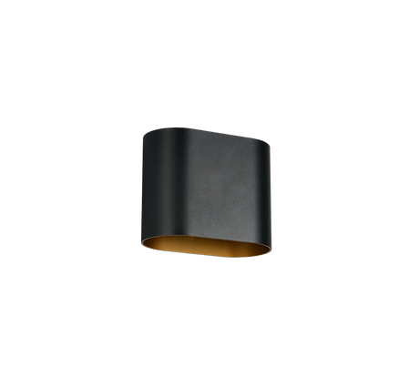Aplique de pared Trio Alani LED negro y dorado 3000K 266100180