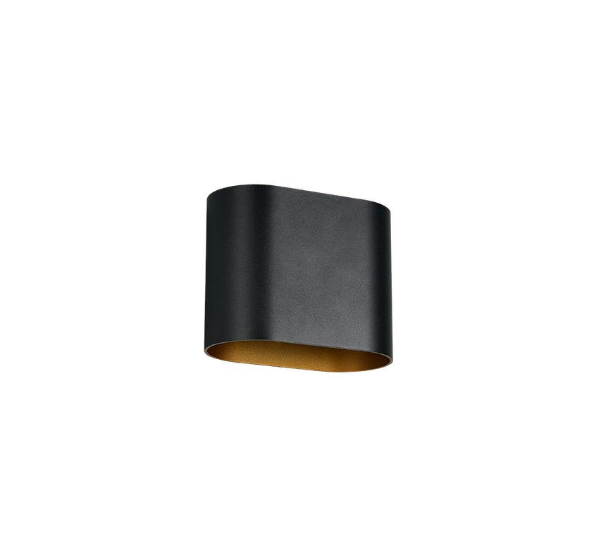 Aplique de pared Trio Alani LED negro y dorado 3000K 266100180