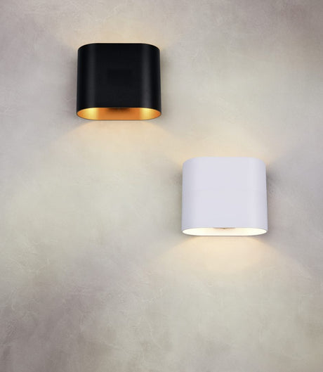 Aplique de pared Trio Alani LED negro y dorado 3000K 266100180