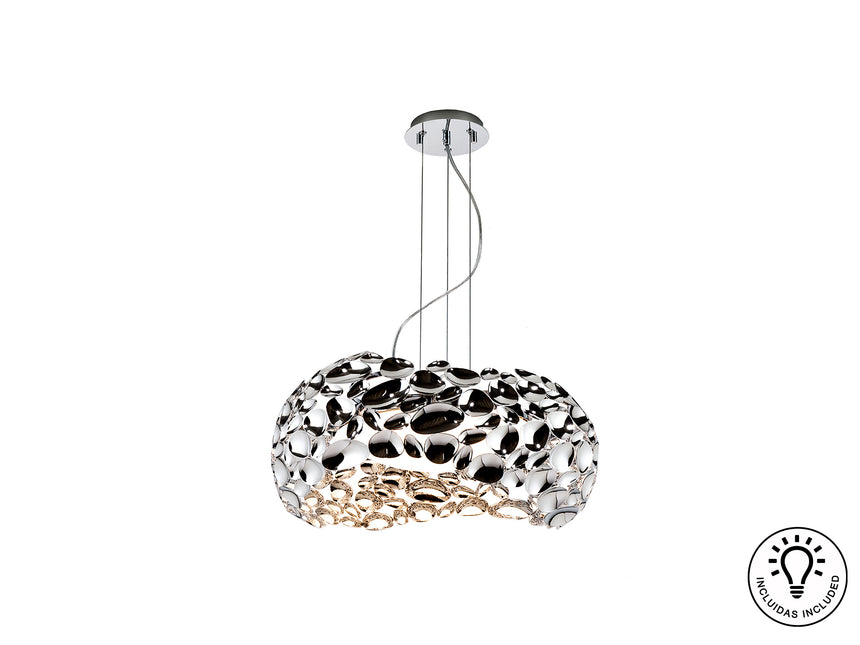 Lámpara de techo colgante Schuller Narisa 5 luces cromo - vista 2